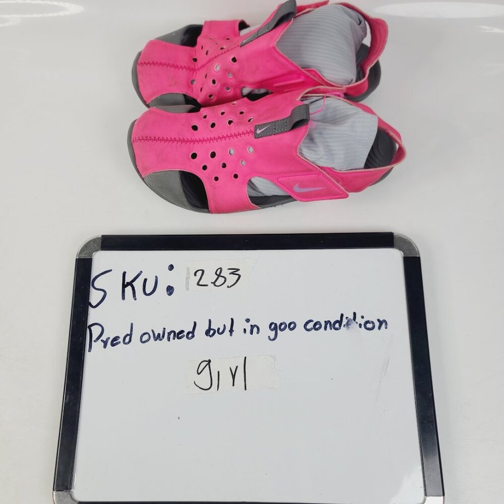 Nike Girl's‎ Pink Gray Sunray Protect II Close Toe Casual Sports Sandal Size 2Y - Picture 7 of 7